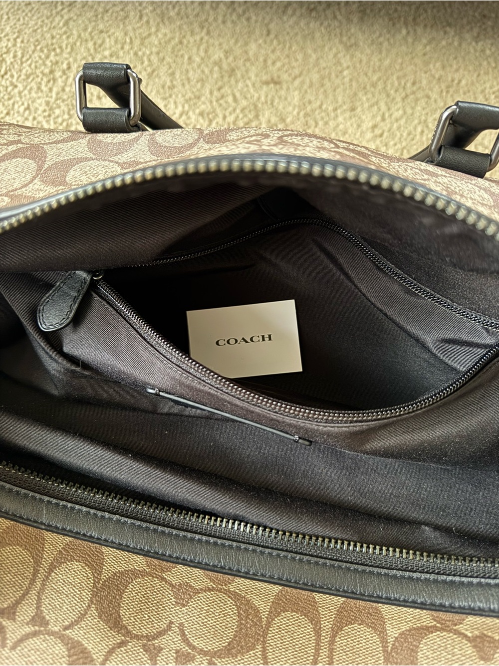 Large Coach Trekker Bag in Signature Canvas - Picture 6 of 7